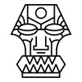 Native idol icon, outline style Royalty Free Stock Photo