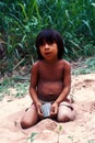 Native indian child Awa Guaja of Brazil Royalty Free Stock Photo