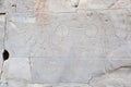 Native Indian Rock Carvings at Writing-On-Stone Provincial Park Royalty Free Stock Photo