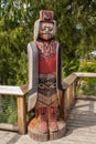 Native Indian wood carving in Capilano park, Vancuover