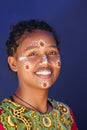 Native Malagasy Sakalava ethnic girls, beauties with decorated face Royalty Free Stock Photo