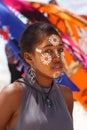 Native Malagasy Sakalava ethnic girls, beauties with decorated face Royalty Free Stock Photo