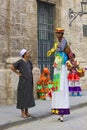 Native people in Havana, Cuba Royalty Free Stock Photo