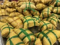 Rice delicacies wrapped in banana leaves popular in Southeast Asia