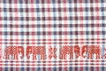 Native sarong with elephant pattern