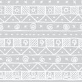 Native skull seamless vector pattern Royalty Free Stock Photo