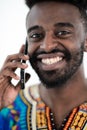 Amfrican man on phone Royalty Free Stock Photo