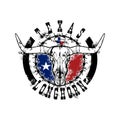 Native Texas Longhorn Emblem Logo Royalty Free Stock Photo