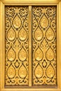 Native Thai style of pattern on door temple Royalty Free Stock Photo