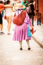 Native traditional vendors at san miguel