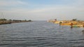 Native village boatyard near sea