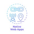 Native web apps blue gradient concept icon Royalty Free Stock Photo