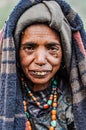 Native woman with headcloth in Nepal Royalty Free Stock Photo