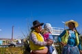 Natives at the Uros islands in Peru