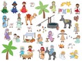 Nativity Cartoon Characters Royalty Free Stock Photo