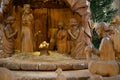 Nativity Christmas scene - the Holy Family with three Kings and Sheperds Royalty Free Stock Photo