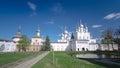 The Nativity Church in the Rostov Kremlin timelapse , Rostov the Great, Russia Royalty Free Stock Photo