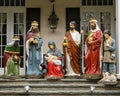 Nativity or crib scene on display during the Christmas season in Dallas, Texas. Royalty Free Stock Photo