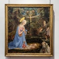 Nativity of Jesus, painting by Filippo Lippi, Uffizi Gallery, Florence Royalty Free Stock Photo