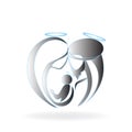 Nativity Sacred Family icon logo vector