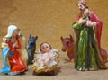Nativity Scene With Baby Jesus Mother Mary And Joseph