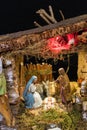 Nativity scene with baby Jesus Royalty Free Stock Photo