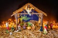 Nativity scene of the birth of Jezus Christ the saviour in Bethlehem