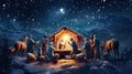 Nativity scene, christian Christmas Royalty Free Stock Photo