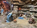 Nativity scene in the Christian tradition Royalty Free Stock Photo