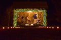 Nativity scene with christmas crib, Jesus, Joseph, Maria for Christmas