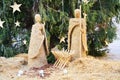 Nativity scene, in Cima Square, in Conegliano Veneto, Italy, details