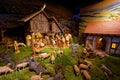 Nativity scene creative presentation at barn setting Royalty Free Stock Photo