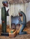 Nativity scene with the holy family from Angola in African style Royalty Free Stock Photo