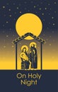 Nativity scene. Holy Family and Christmas star Royalty Free Stock Photo