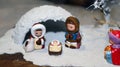 Nativity scene with Holy Family and an Eskimo igloo Royalty Free Stock Photo