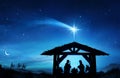 Nativity Scene With The Holy Family Royalty Free Stock Photo