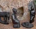 Nativity scene with the holy family from Tanzania Royalty Free Stock Photo