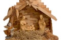 Nativity Scene isolated on white Royalty Free Stock Photo