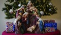 Nativity Scene Joseph, Mary and Jesus Royalty Free Stock Photo