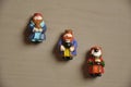 Three Wise Men, hand-colored figures. Christmas. Royalty Free Stock Photo