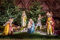 Nativity scene with Mage in cathedral of Strasbourg, France