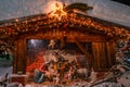 Nativity scene outside St. Oswald Parish Church in Seefeld in Austria