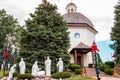 Nativity scene and the Silent Night Chapel in Frakenmuth Michigan