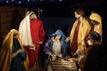 Nativity scene stabl mary birth of Jesus Christmas Royalty Free Stock Photo