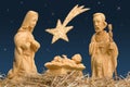 Nativity Scene with Star of Bethlehem Royalty Free Stock Photo