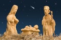 Nativity Scene with Star of Bethlehem Royalty Free Stock Photo