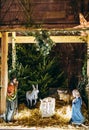 Nativity scene on the streets of Strasbourg Royalty Free Stock Photo