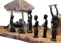 Nativity scene from Tanzania with the holy family with figures Royalty Free Stock Photo