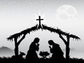 Nativity scene,vector Royalty Free Stock Photo