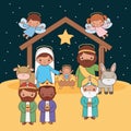 nativity scene vector Royalty Free Stock Photo